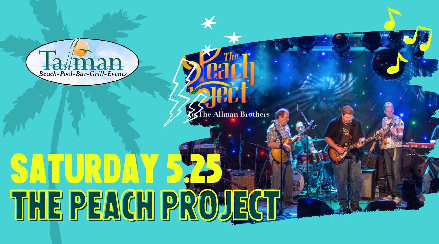the peach project at tallman pool club concert poster